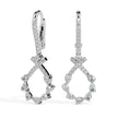0.68Ct Round Cut Prong Lab-Grown Diamond Gold Drop Hoop Earrings