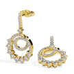 0.88Ct Prong Set Lab-Grown Diamond Gold Drop Earrings