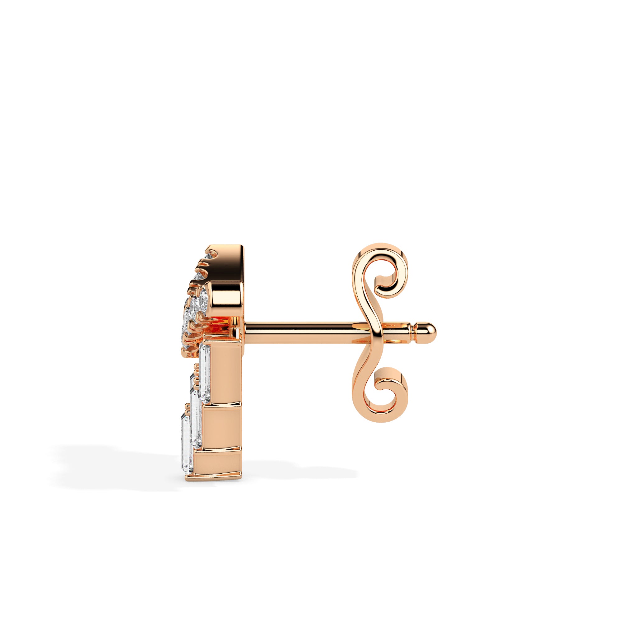 0.49Ct Chandelier Style Lab-Grown Diamond Gold Stud Earrings