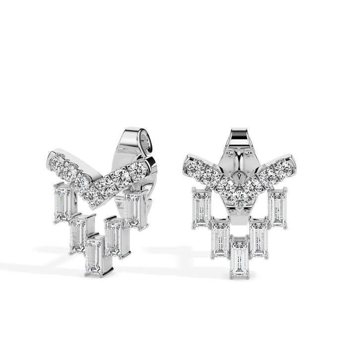 0.49Ct Chandelier Style Lab-Grown Diamond Gold Stud Earrings