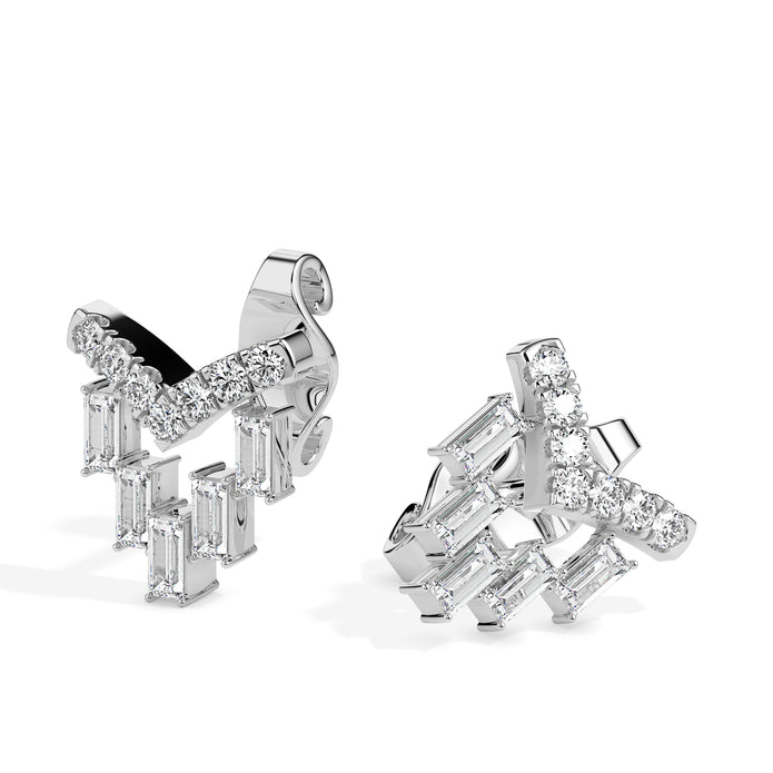 0.49Ct Chandelier Style Lab-Grown Diamond Gold Stud Earrings
