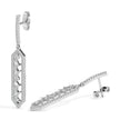 0.74Ct Hexagon Frame Lab-Grown Diamond Gold Drop Earrings