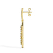 0.74Ct Hexagon Frame Lab-Grown Diamond Gold Drop Earrings