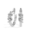 0.20Ct Twisted Design Lab-Grown Diamond Gold Hoop Earrings