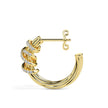 0.20Ct Twisted Design Lab-Grown Diamond Gold Hoop Earrings