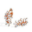 0.60Ct Sunburst Design Lab-Grown Diamond Gold Stud Earrings