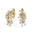0.60Ct Sunburst Design Lab-Grown Diamond Gold Stud Earrings