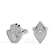 0.31Ct Hand & Evil Eye Lab-Grown Diamond Gold Unpair Stud Earrings