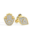 0.31Ct Hand & Evil Eye Lab-Grown Diamond Gold Unpair Stud Earrings