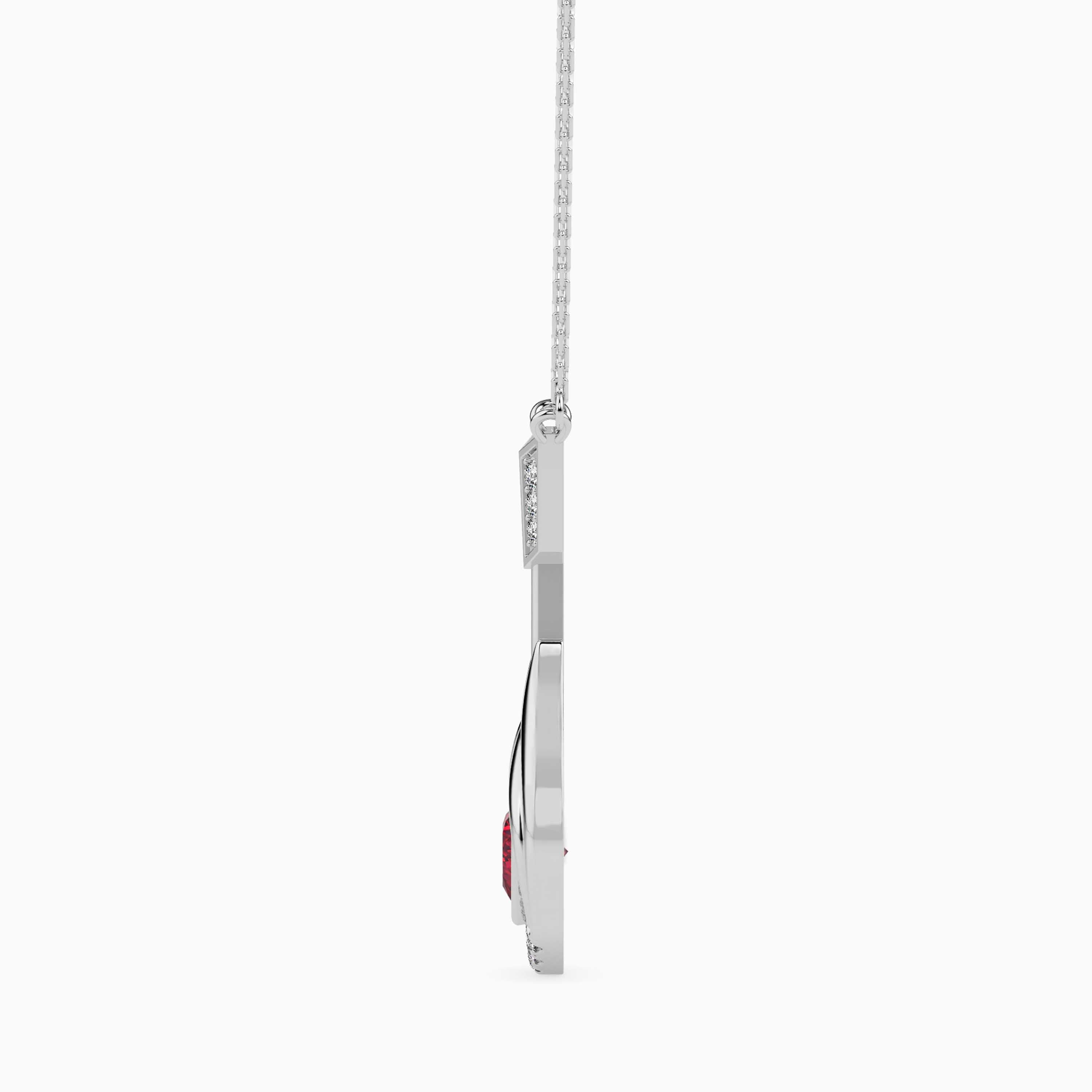 0.52Ct Heart Bezel Lab-Grown Diamond Gold Pendant Necklace