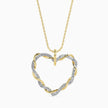 0.21Ct Twisted Pavé Heart Lab-Grown Diamond Gold Pendant Necklace