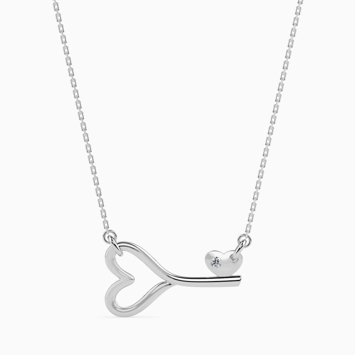 0.01Ct Flush-Set Round Lab-Grown Diamond Gold Pendant Necklace