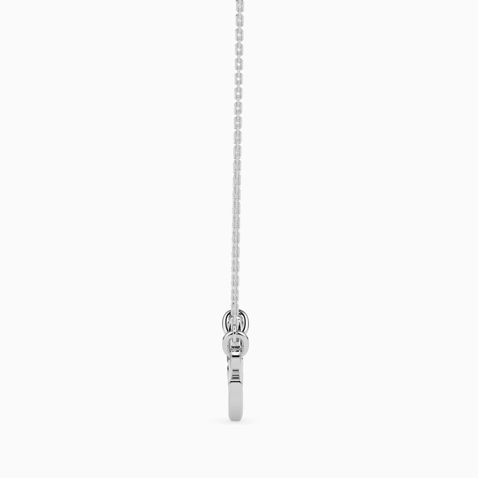0.01Ct Flush-Set Round Lab-Grown Diamond Gold Pendant Necklace