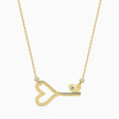 0.01Ct Flush-Set Round Lab-Grown Diamond Gold Pendant Necklace