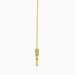 0.01Ct Flush-Set Round Lab-Grown Diamond Gold Pendant Necklace