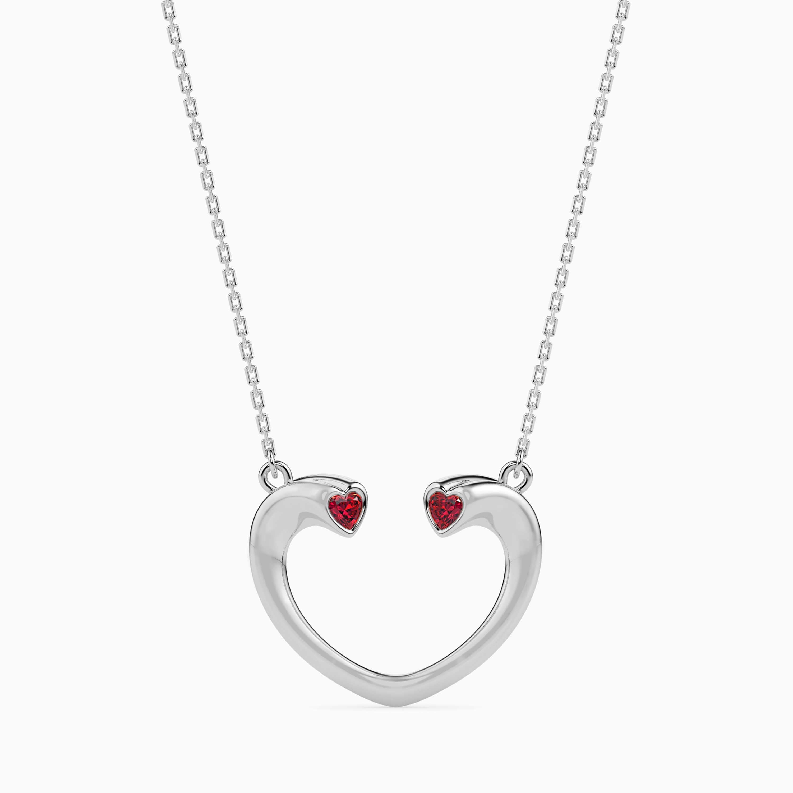 0.11Ct Bezel Set Heart Lab-Grown Diamond Gold Pendant Necklace
