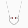 0.11Ct Bezel Set Heart Lab-Grown Diamond Gold Pendant Necklace