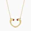 0.11Ct Bezel Set Heart Lab-Grown Diamond Gold Pendant Necklace