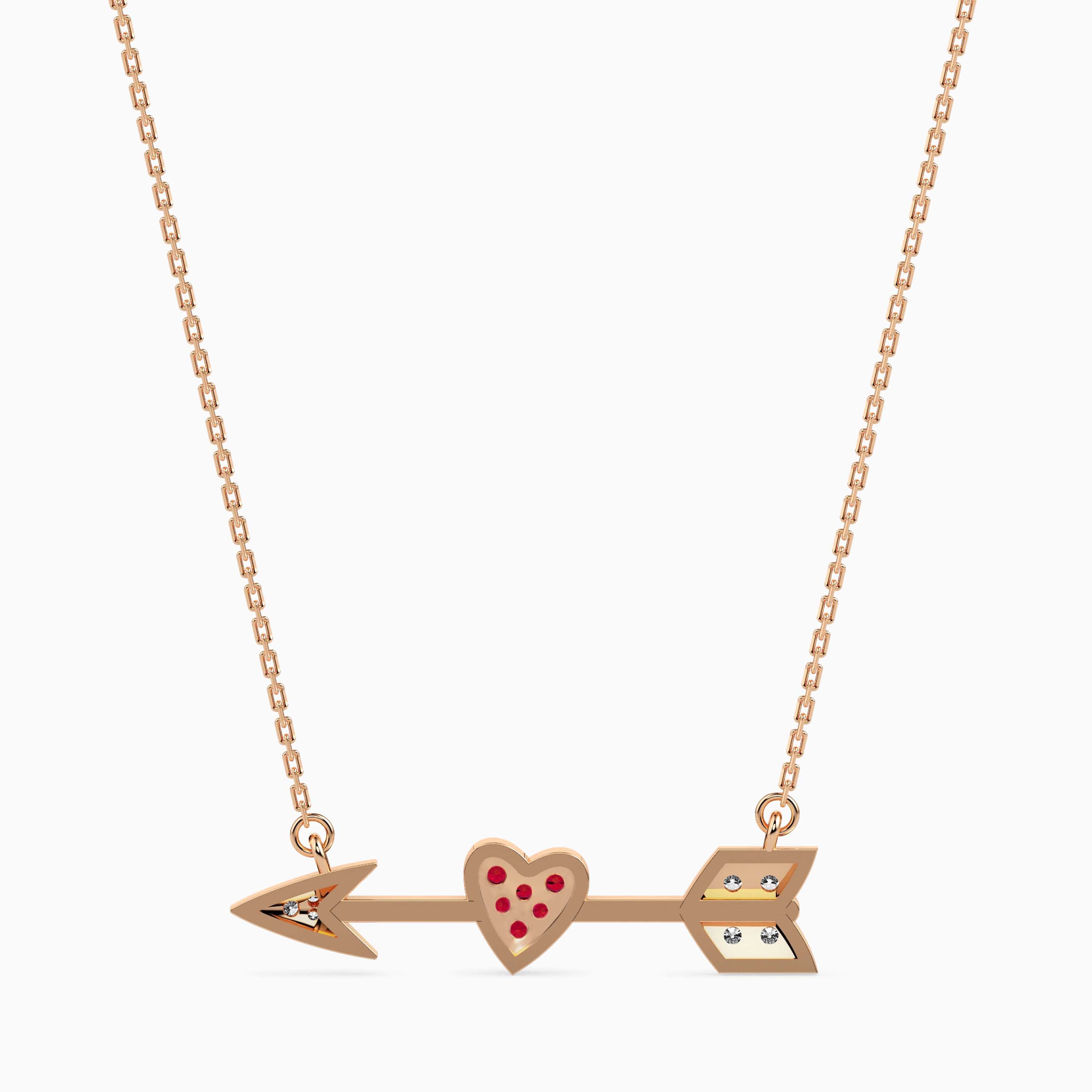 0.14Ct Heart Cluster Lab-Grown Diamond Gold Pendant Necklace