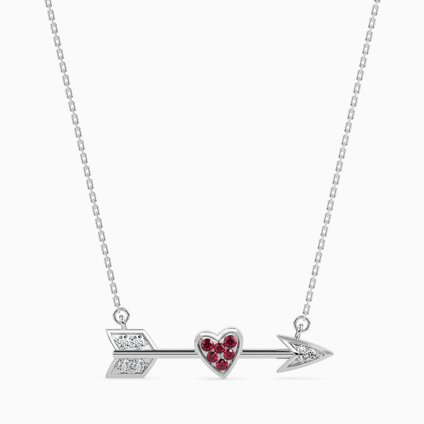 0.14Ct Heart Cluster Lab-Grown Diamond Gold Pendant Necklace