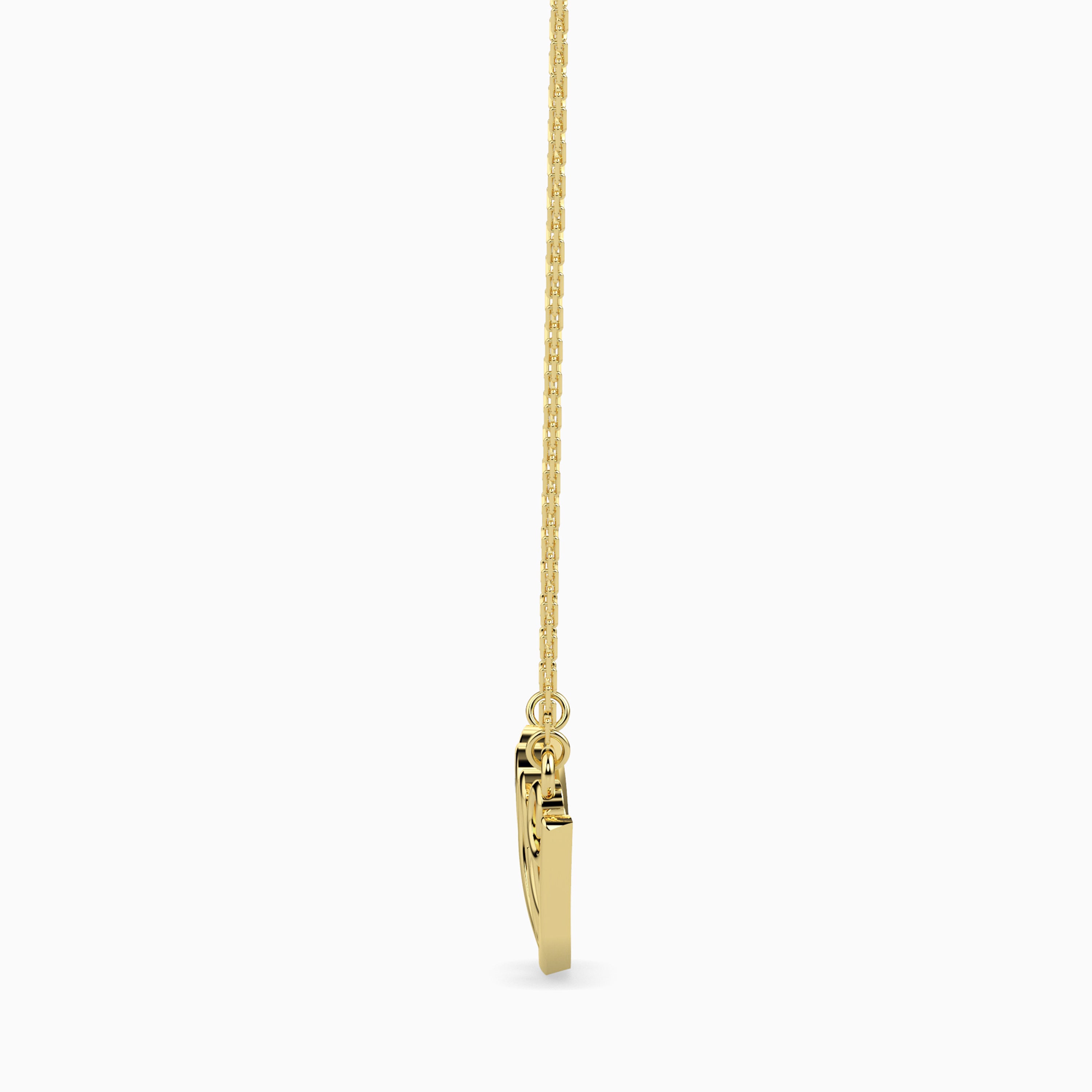 0.11Ct Heart Micro Pave Lab-Grown Diamond Gold Pendant Necklace