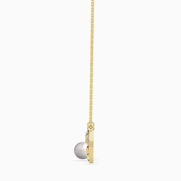 0.04Ct Love Arrow Lab-Grown Diamond Gold Pendant Necklace