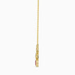0.24Ct Red Pear Bezel Lab-Grown Diamond Gold Pendant Necklace