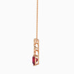 0.97Ct Red Heart Lab-Grown Diamond Gold Pendant Necklace