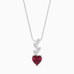0.97Ct Red Heart Lab-Grown Diamond Gold Pendant Necklace