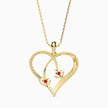 0.15Ct Heart Shape Pave Lab-Grown Diamond Gold Pendant Necklace