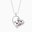 0.15Ct Heart Shape Cluster Lab-Grown Diamond Gold Pendant Necklace