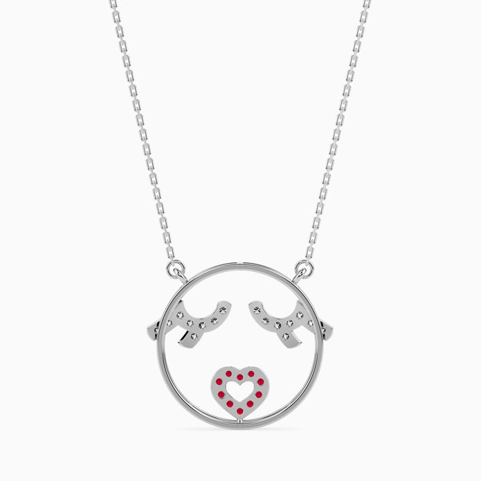 0.21Ct Circle Pave Lab-Grown Diamond Gold Pendant Necklace