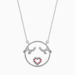 0.21Ct Circle Pave Lab-Grown Diamond Gold Pendant Necklace