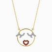 0.21Ct Circle Pave Lab-Grown Diamond Gold Pendant Necklace