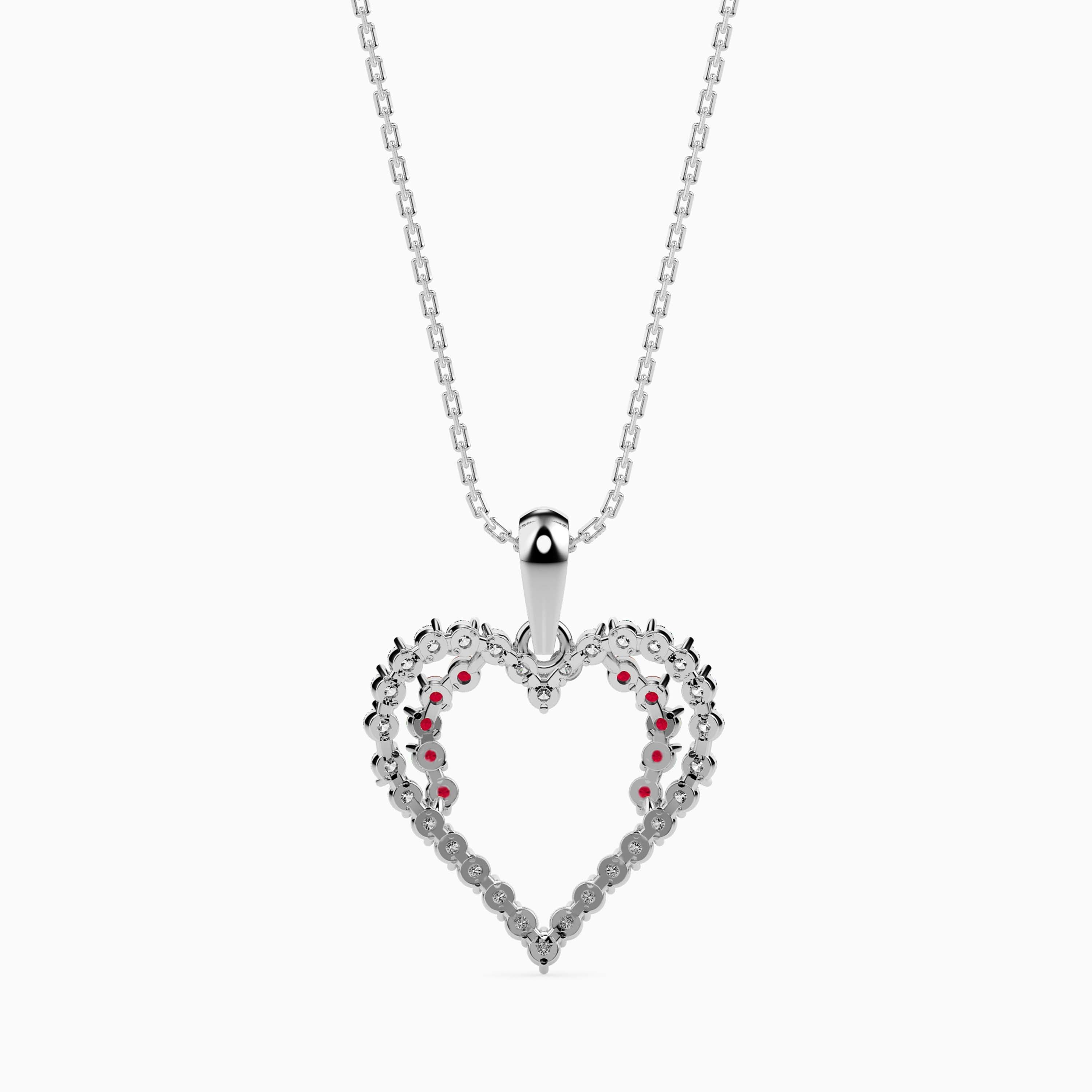0.41Ct Heart Shape Lab-Grown Diamond Gold Pendant Necklace