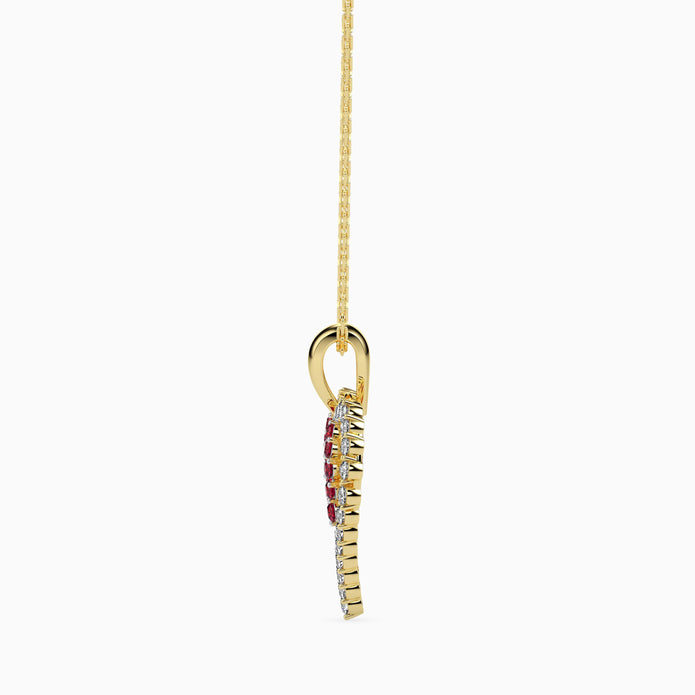 0.41Ct Heart Shape Lab-Grown Diamond Gold Pendant Necklace