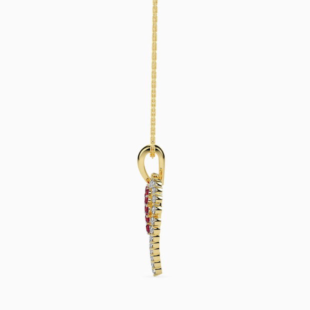 0.41Ct Heart Shape Lab-Grown Diamond Gold Pendant Necklace