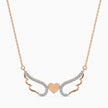 0.14Ct Angel Wings Heart Lab-Grown Diamond Gold Pendant Necklace