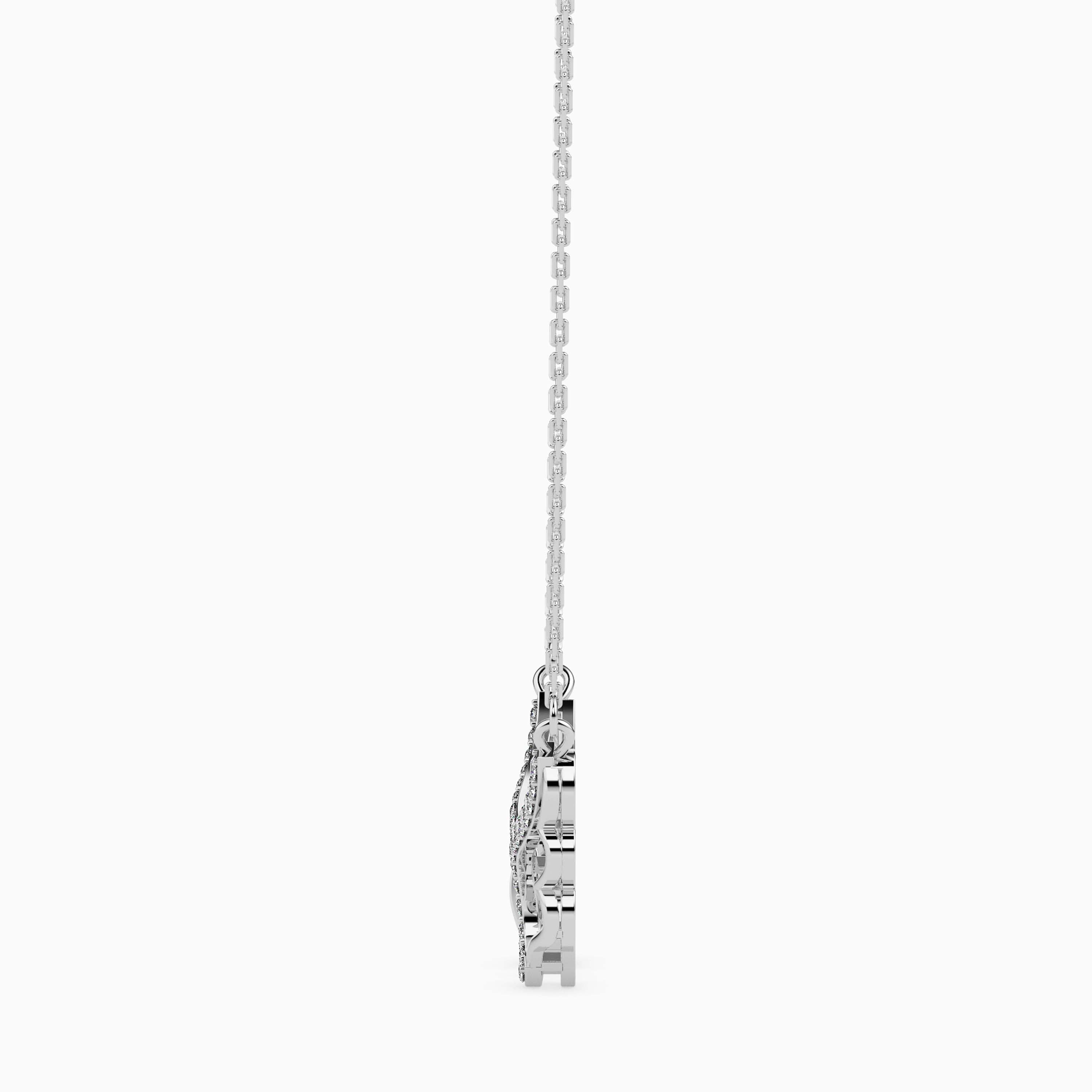 0.14Ct Angel Wings Heart Lab-Grown Diamond Gold Pendant Necklace