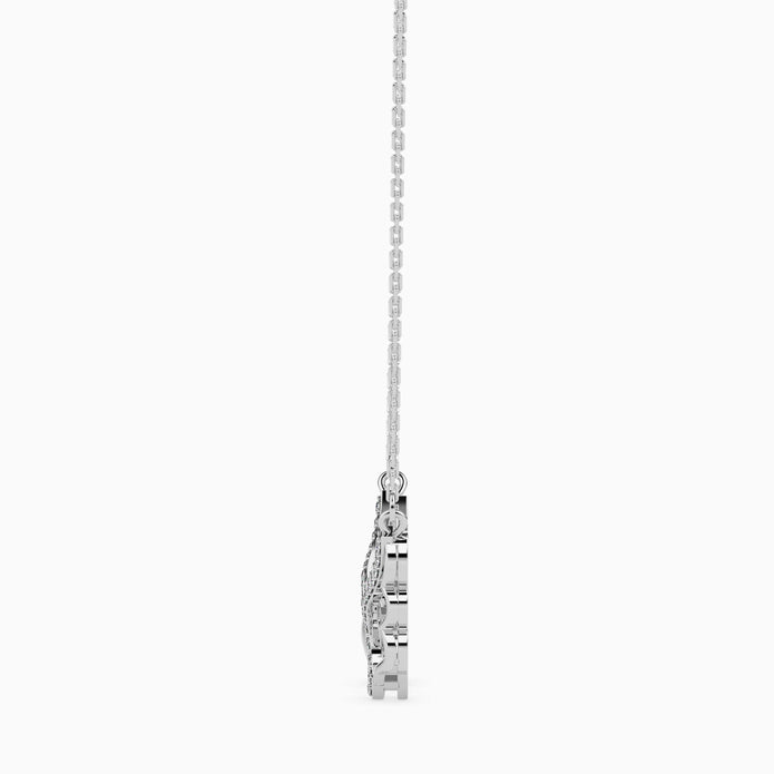 0.14Ct Angel Wings Heart Lab-Grown Diamond Gold Pendant Necklace