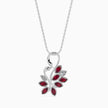 0.40Ct Swan Red Marqise Lab-Grown Diamond Gold Pendant Necklace