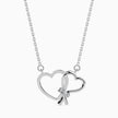 0.05Ct Interlocking Heart Lab-Grown Diamond Gold Pendant Necklace