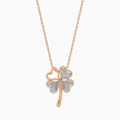 0.12Ct Four Leaf Clover Lab-Grown Diamond Gold Pendant Necklace