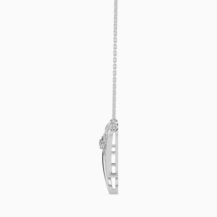 0.04Ct Heart Shaped Lab-Grown Diamond Gold Pendant Necklace