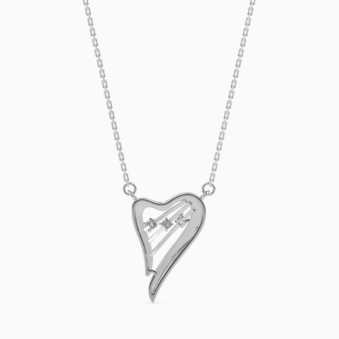 0.04Ct Heart Shaped Lab-Grown Diamond Gold Pendant Necklace