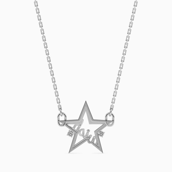 0.04Ct Wish Upon a Star Lab-Grown Diamond Gold Pendant Necklace