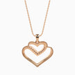 0.09Ct Double Heart Lab-Grown Diamond Gold Pendant Necklace