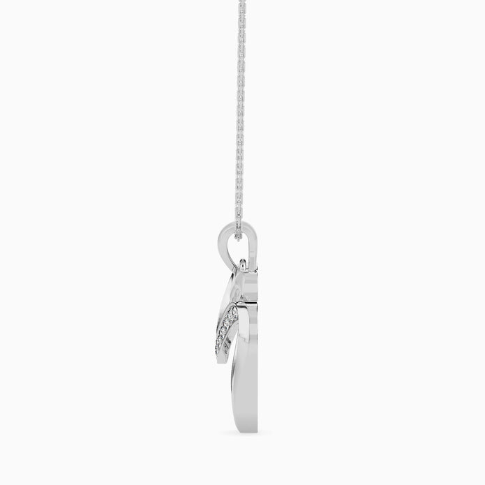 0.09Ct Double Heart Lab-Grown Diamond Gold Pendant Necklace