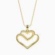 0.09Ct Double Heart Lab-Grown Diamond Gold Pendant Necklace