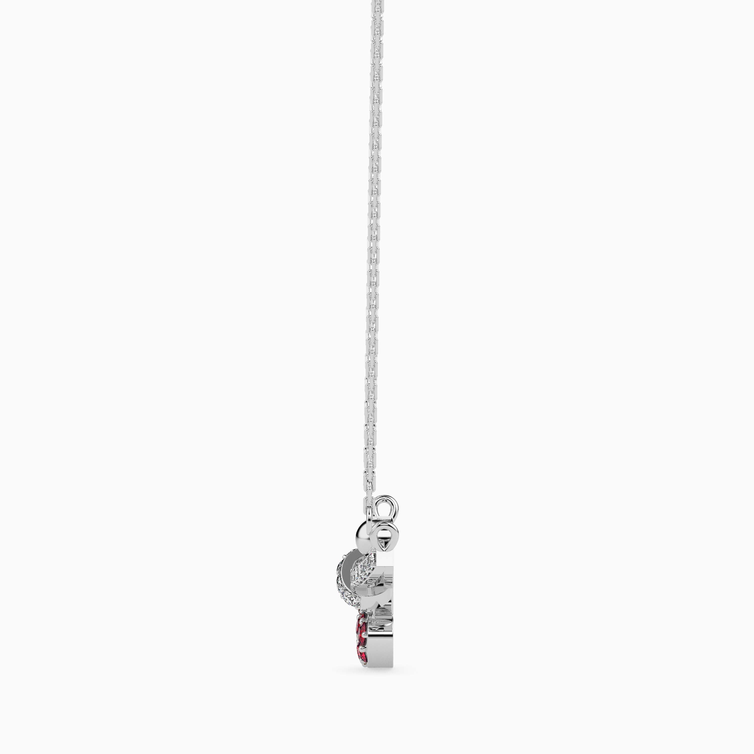 0.21Ct Blushing Arrow Heart Lab-Grown Diamond Gold Pendant Necklace